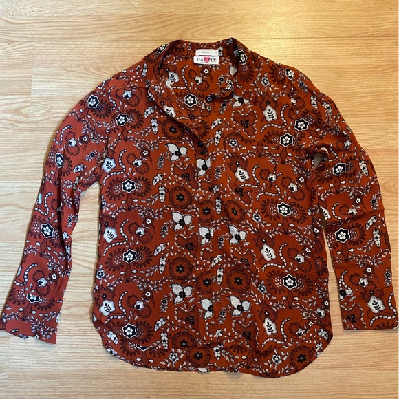 ALC silk button up blouse size 4 - Picture 1 of 4